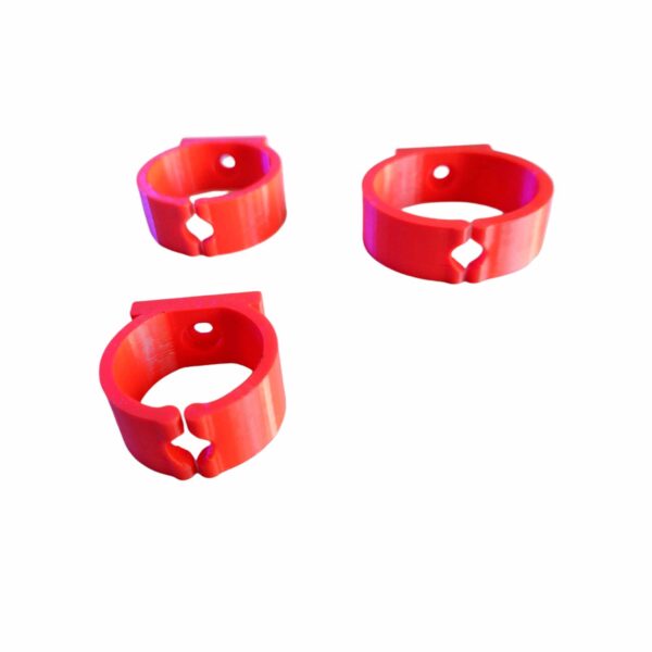 Aqua-Print Cable Clips 10 Pack - Medium Neon Red — Finest Aquatics