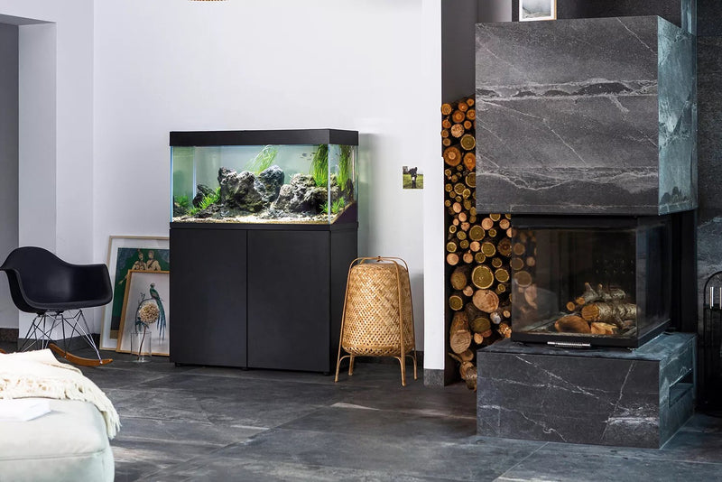 Aquael Optiset 200 Aquarium & Cabinet - Black