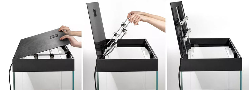 Aquael Optiset 200 Aquarium & Cabinet - Black