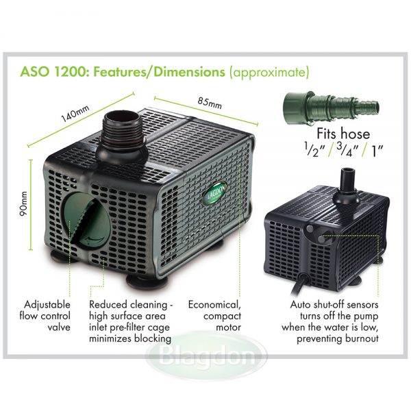 Blagdon 1200 Auto Shut-Off Feature Pump