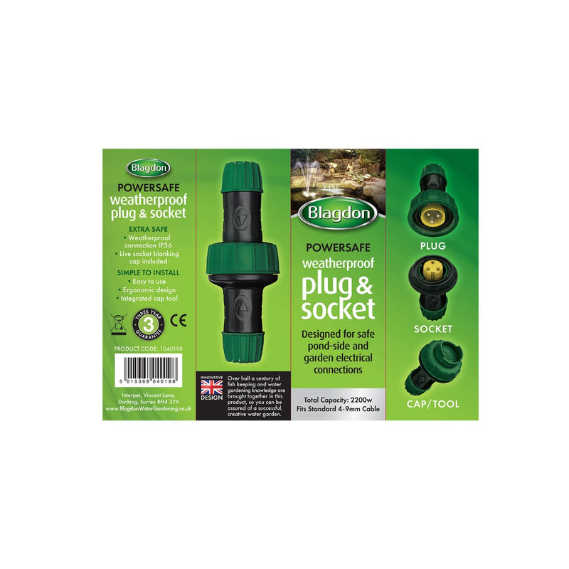 Blagdon Powersafe Weatherproof Plug and Socket