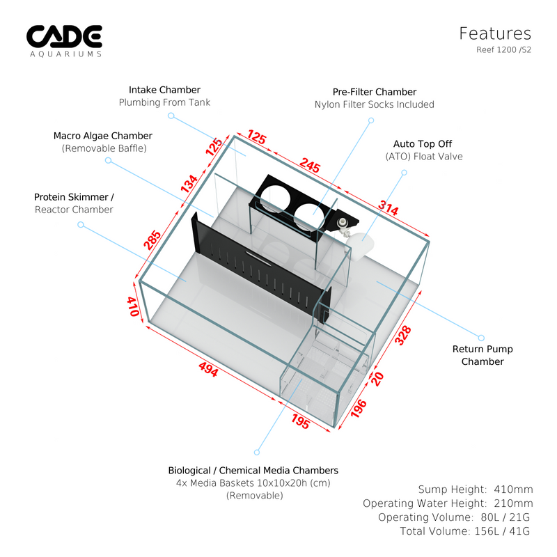 Cade Aquariums Reef S2 1200