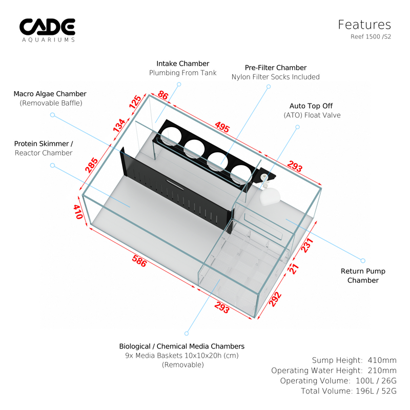 Cade Aquariums Reef S2 1500