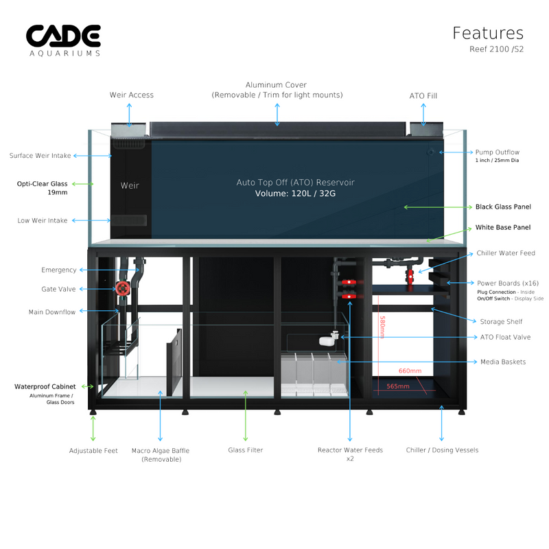 Cade Aquariums Reef S2 2100
