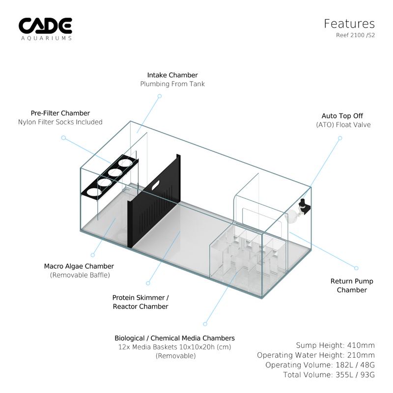 Cade Aquariums Reef S2 2100