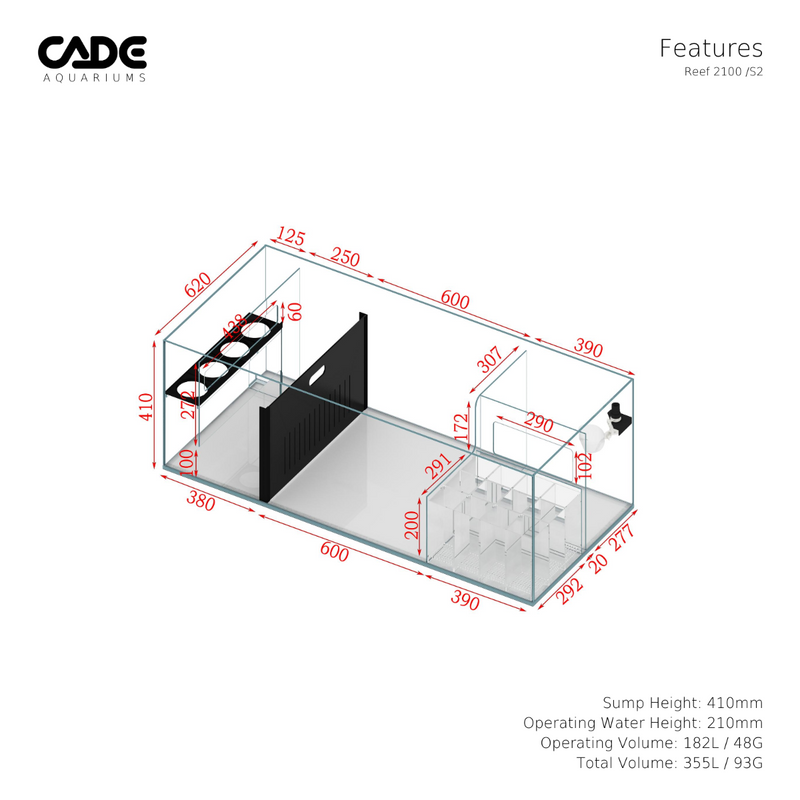 Cade Aquariums Reef S2 2100