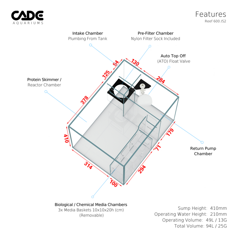 Cade Aquariums Reef S2 600