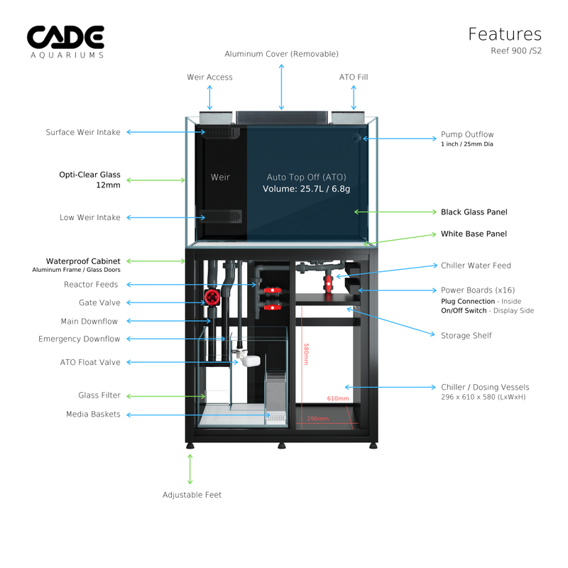 Cade Aquariums Reef S2 900