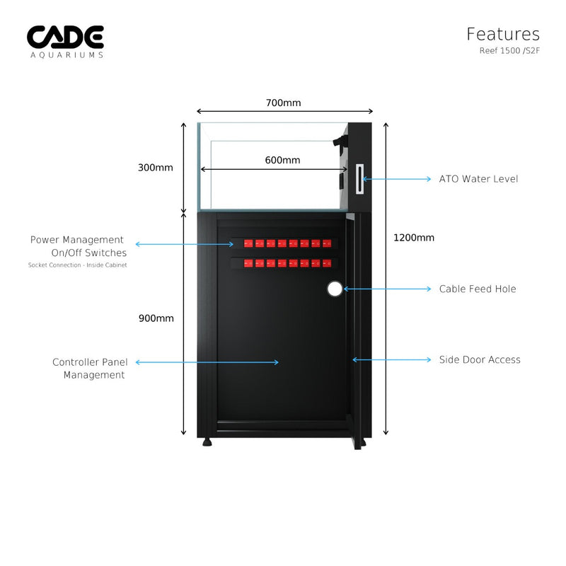 Cade Aquariums Reef S2/F ‘Frag’ 1500