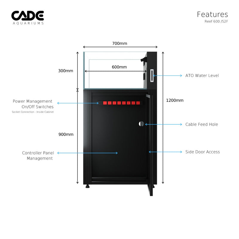 Cade Aquariums Reef S2/F ‘Frag’ 600