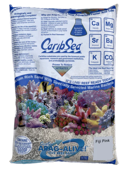 CaribSea Arag-alive Fiji Pink Live Sand 20lb (9kg)
