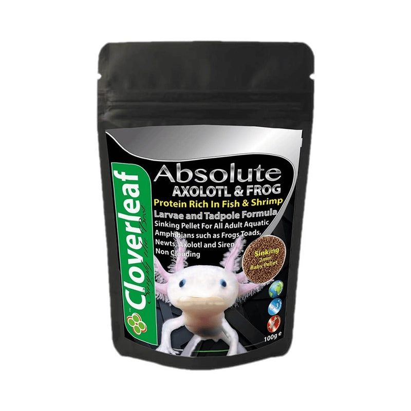 Cloverleaf 100g Baby Axolotl & Frog Diet 2mm Sinking Pellet