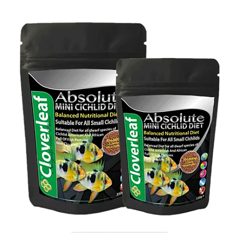 Cloverleaf 150g Mini Cichlid Diet 1.5mm Sinking Pellet