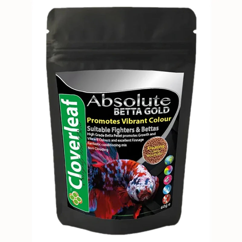 Cloverleaf 60g Betta Gold 1.5mm Slow Sinking Pellet