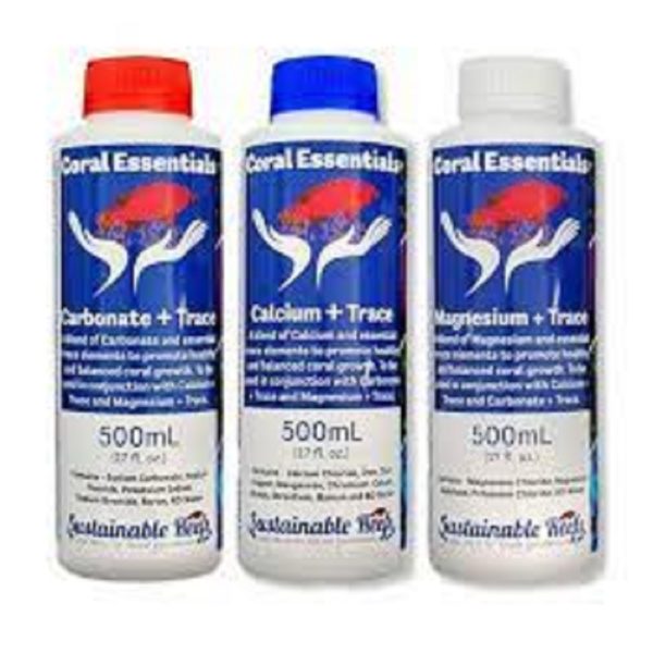 Coral Essentials Primary Care Kit 500ml SET (Carbonate+, Calcium+, Magnesium+)