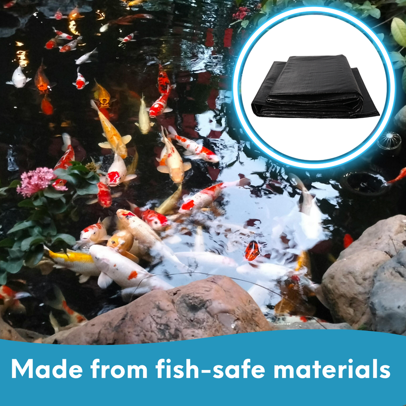 0.35mm HDPE Pond Liner & Underlay Options - 40yr Guarantee (2x2m - 9x12m)