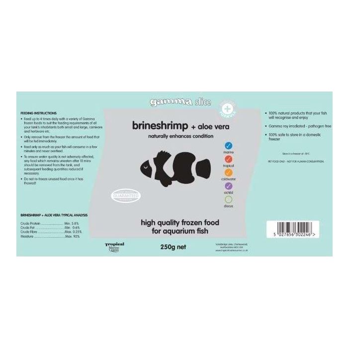 Gamma Slice Brineshrimp Aloe Vera Flat Pack 250g