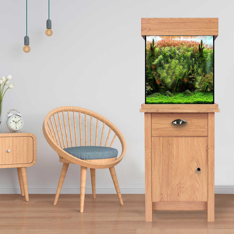 Aqua One OakStyle 85 Complete Aquarium & Cabinet - Oak/Grey