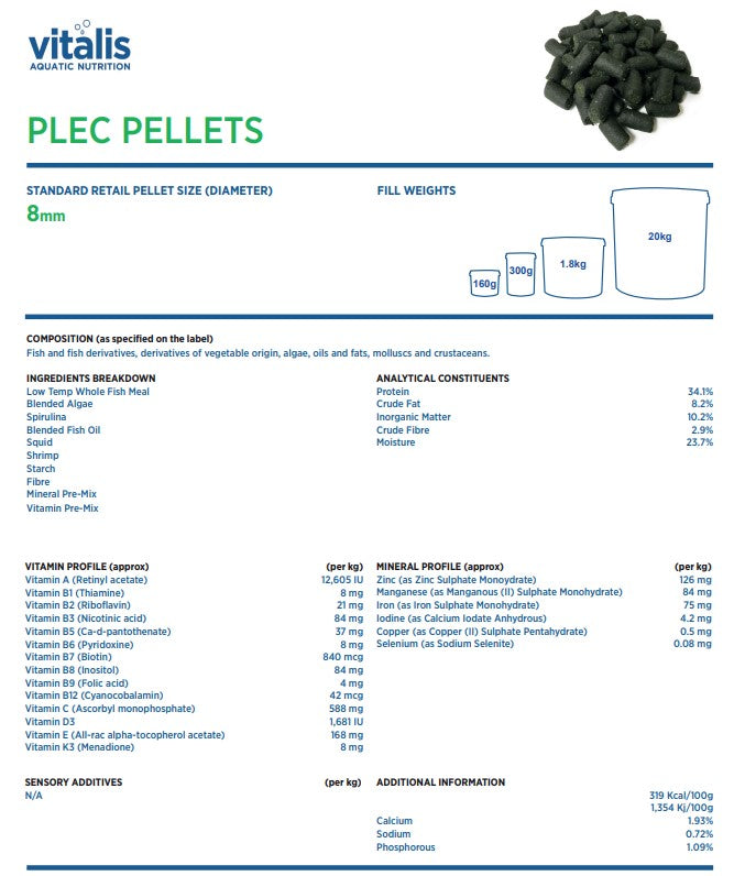 Vitalis Plec Pellets  160g