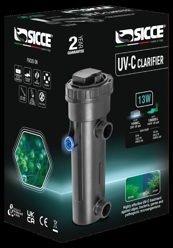 Sicce Aquarium UVC Clarifier 13w
