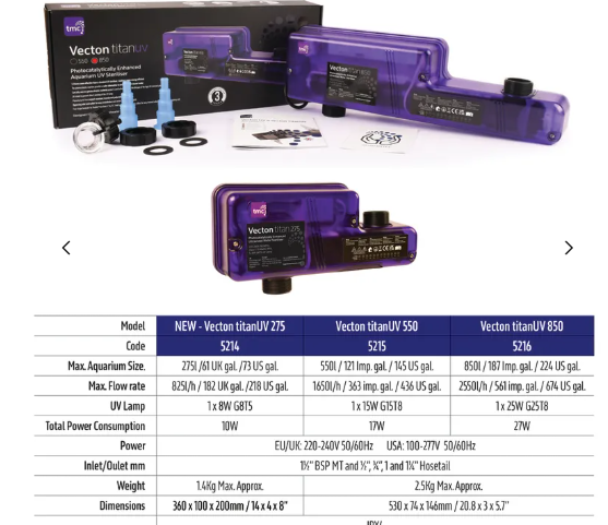 TMC Vecton Titan 275 UV Steriliser