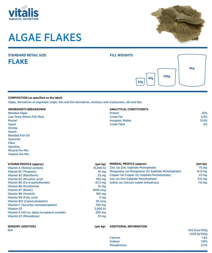Vitalis Algae Flakes 40g